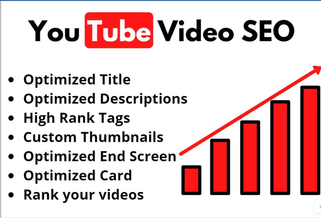 YouTube SEO: How to Optimize Videos for YouTube Search.
#seo
#freelancer 
#freelance
#freelancing
#upwork
#fiverr
#digital
#marcas
#smallbusinessmarketing
#seo
#seoexpert
#seotips
#seostrategy
#seomarketing
#seoagency
#seosuccess
#seo2024
#keywordresearch
#keywords
#keyword