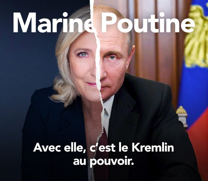 brunodeb60's tweet photo. @RNational_off Photoshop mon ami ..en vérité c'est coquille vide dents blanches feignasse trouillard et la vieille Poutinette ! #RNPoutine https://t.co/hWPuzp6edZ