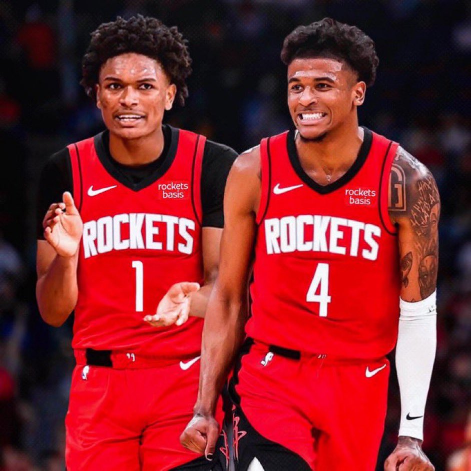 RocketsLead's tweet photo. GIVE THIS DUO A NICKNAME 
#ROCKETS https://t.co/Yhct9OjtHc