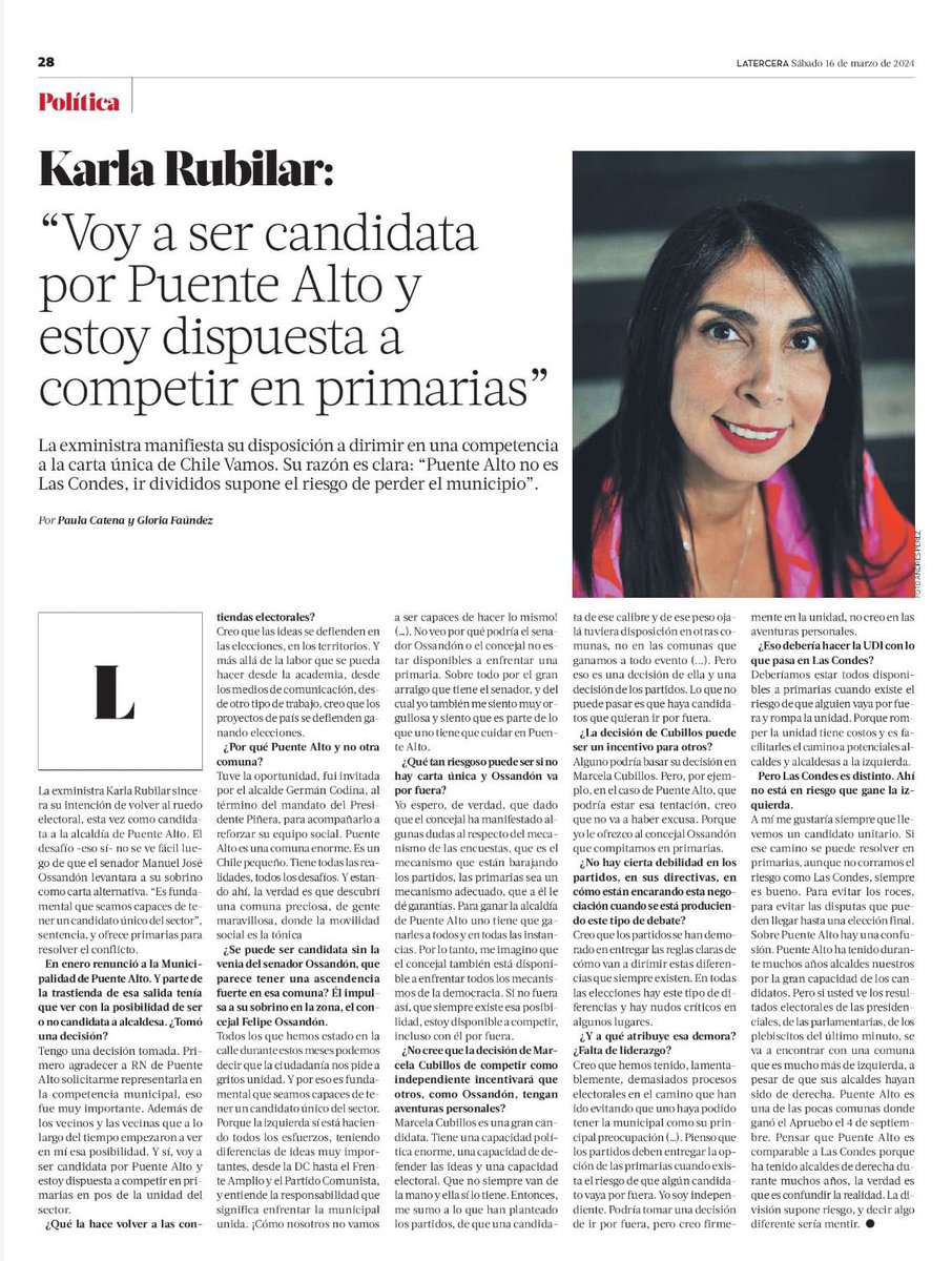 Por muy lejos @KarlaEnAccion sería una alcaldesa de Puente Alto de primera, Karla amiga, te deseo lo mejor, estoy seguro que seguiremos trabajando como lo hacemos hace 20 años que nos conocemos por el bien de Chile!