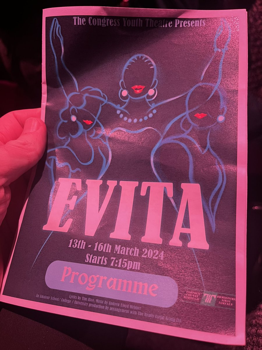 Congratulations @CongressYouth1 on a fantastic production of Evita this evening at @CongressTheatr Great to see talented young people enjoying developing their skills and gaining confidence 👏👏👏