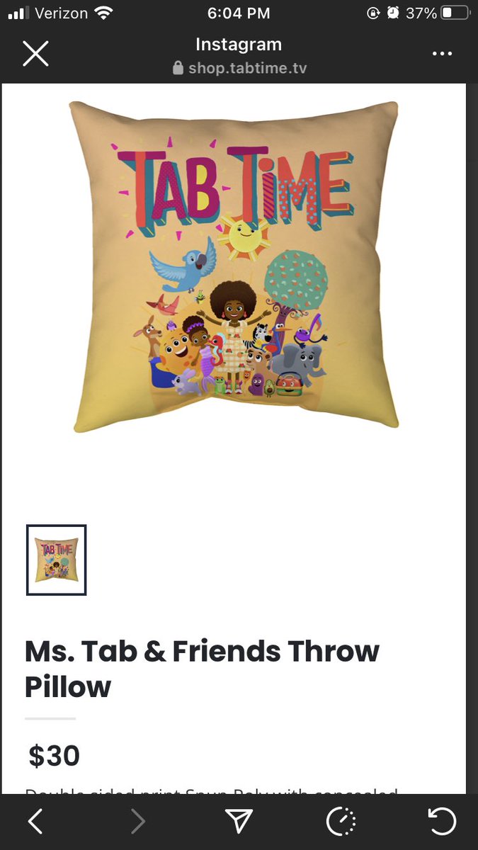 SpeakBlackGurl's tweet image. I’m trying to order the #TabTime 20x20 throw pillow, but need a visual of the actual size.