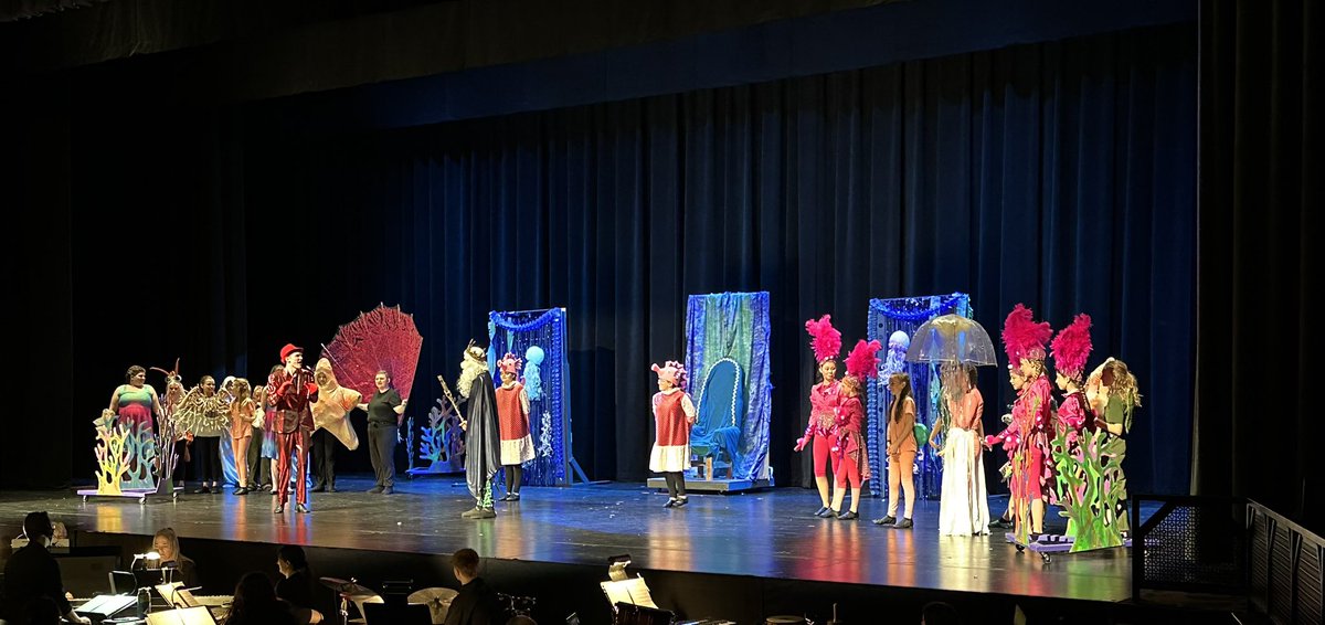 The Little Mermaid came ashore today at the WHS auditorium. Great performance! #bulletpride