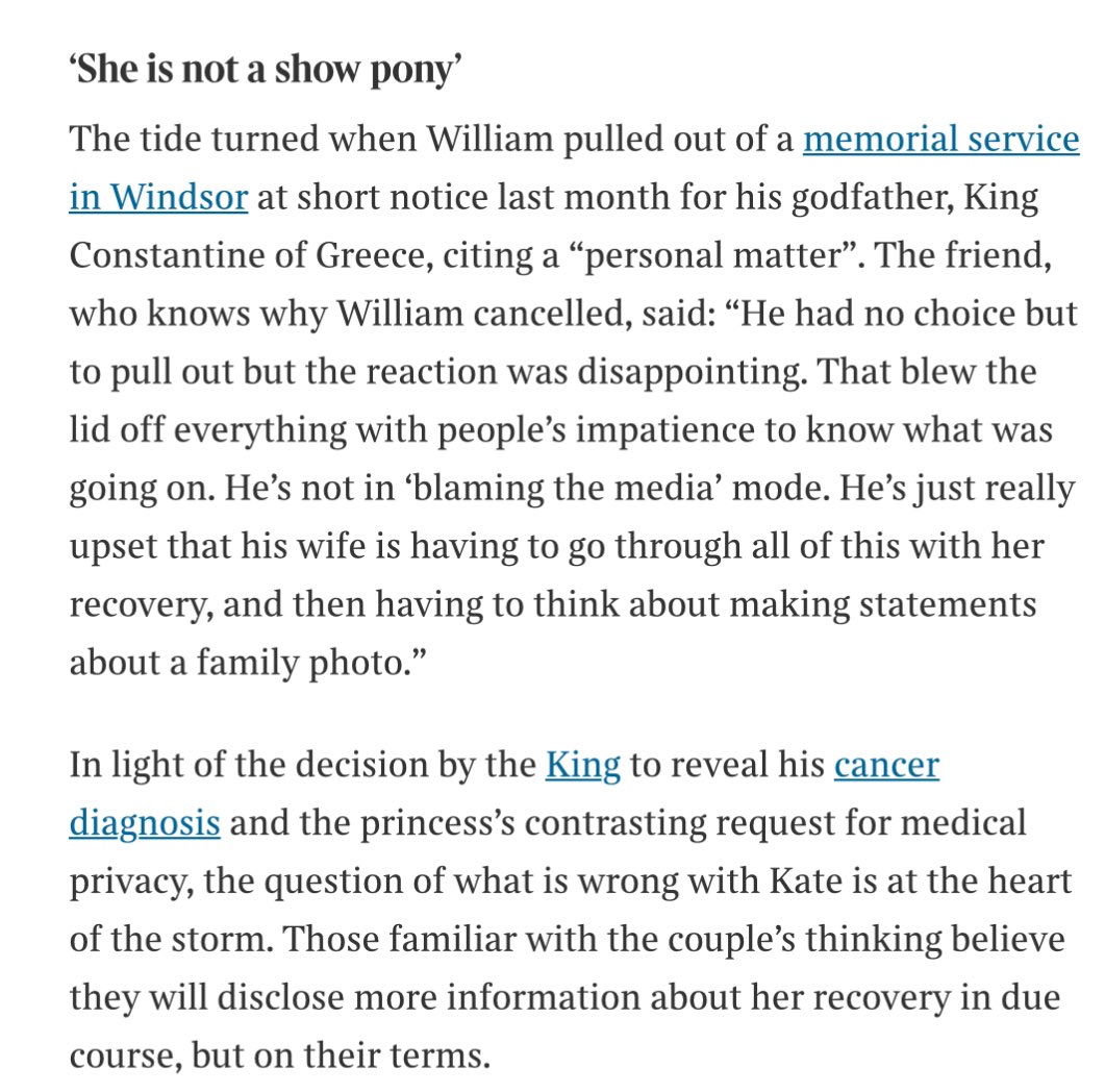 Prince William &amp; Kate  are now complaining about media scrutiny. Saying “she is not a show pony”.  When his brother complained about unfair media practices, they told him to shut up and never complain. Meghan was told “we pay you pose”. 
#KateGate #KateMiddleton  #katemiddleton