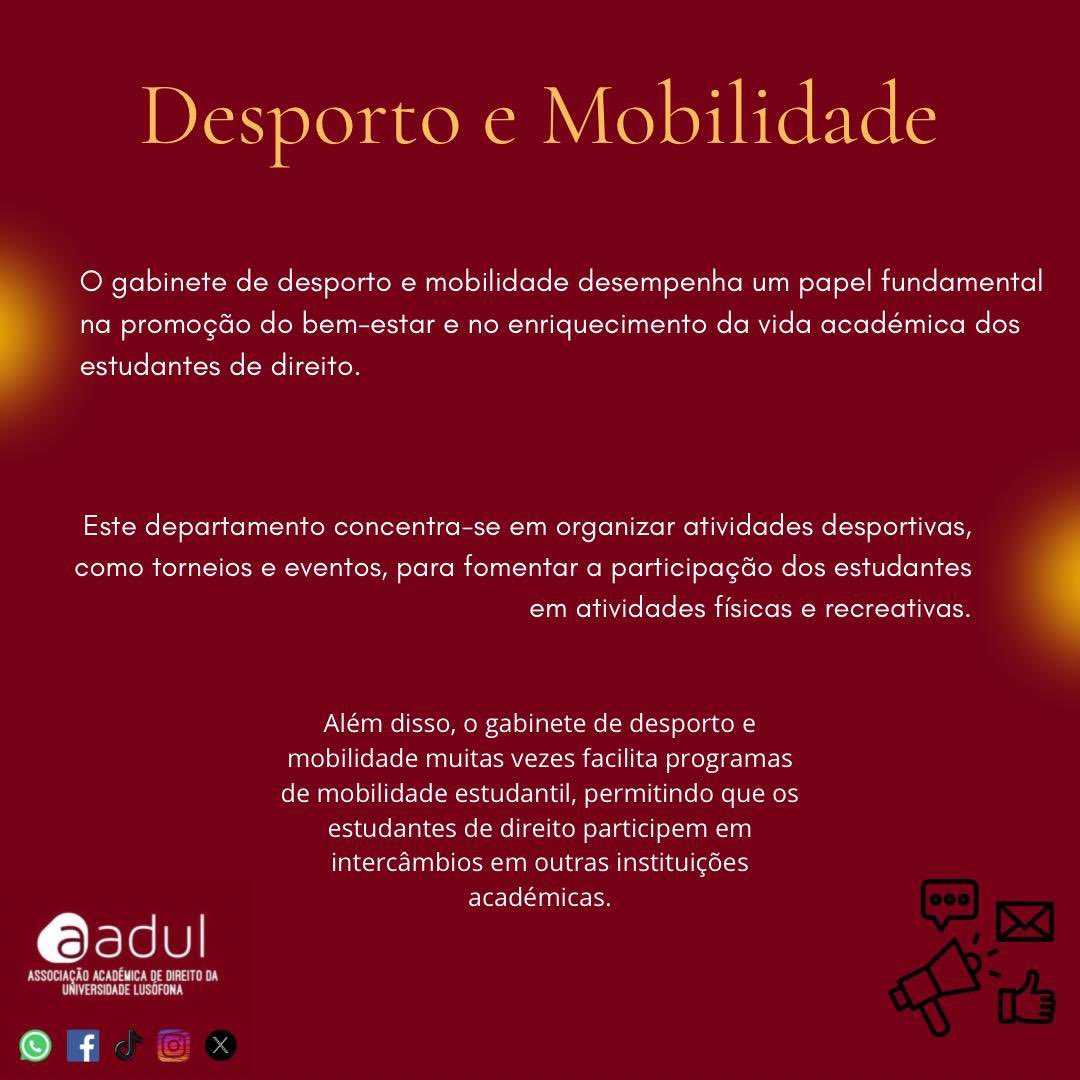 A AADUL anuncia o “Get to know me” que apresenta a nossa Associação Académica de Direito da Universidade Lusófona de Lisboa.
Conheçam quem está por trás da equipa que nos representa a todos! 🎓📚
LinkedIn - linktr.ee/aadul
Instagram - <a href="/aadulusofona/">AADUL</a>
TikTok - <a href="/aadulusofona/">AADUL</a>