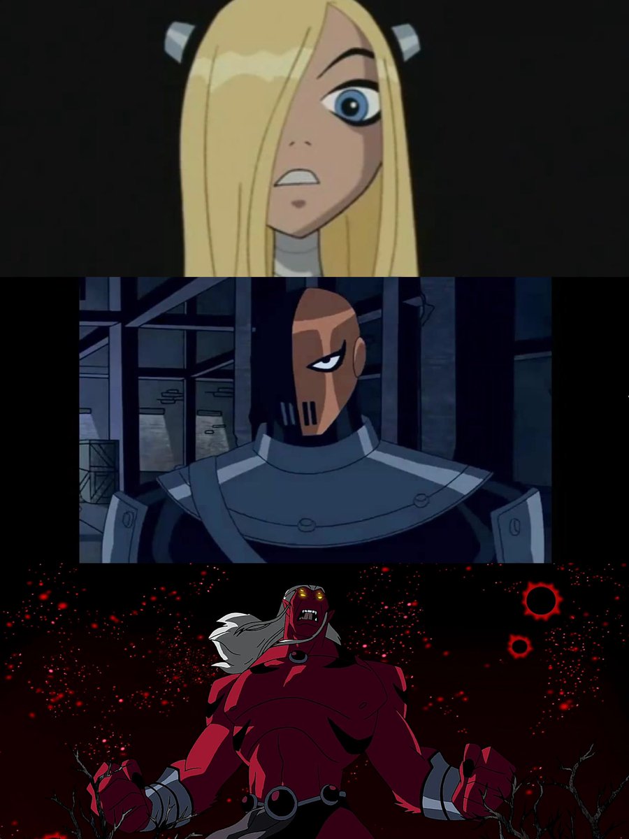 blurayangel's tweet photo. This should be the Teen Titans villains for James Gunn’s trilogy 

• Terra
• Deathstroke
• Trigon https://t.co/q8NOSaCdhW