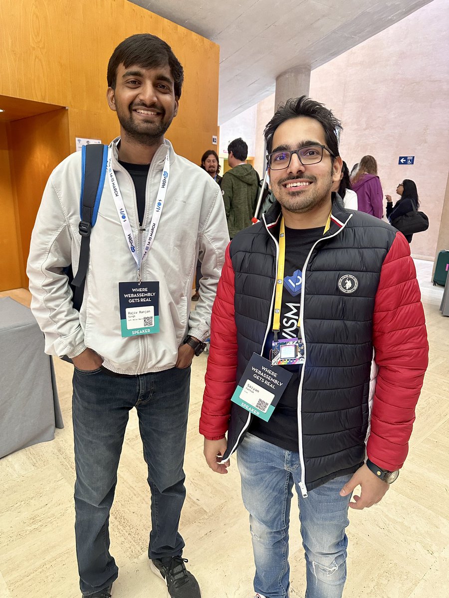 therajiv's tweet photo. Finally, I met you! It was a great time with you, @SaiyamPathak, at @wasm_io in Barcelona, Spain. Let's catch up in Paris at KubeCon Europe 2024!
#wasmio https://t.co/RxcOMAdaAy