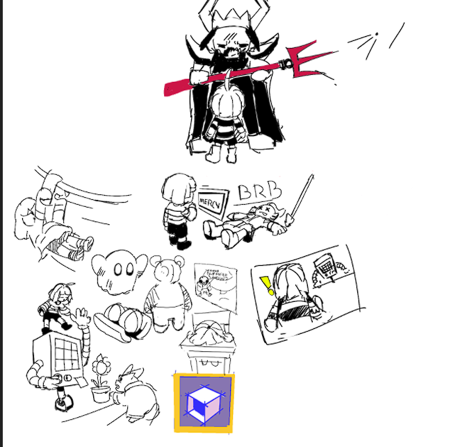 We've had another magma drawing session at in the Drawabox server today! Here is the full canvas/my part

Thanks <a href="/Meidarow/">Gamaga</a> <a href="/norboxz/">Norboxz (Drawing)</a> and TheHunter171 for participating! It was very fun :)
