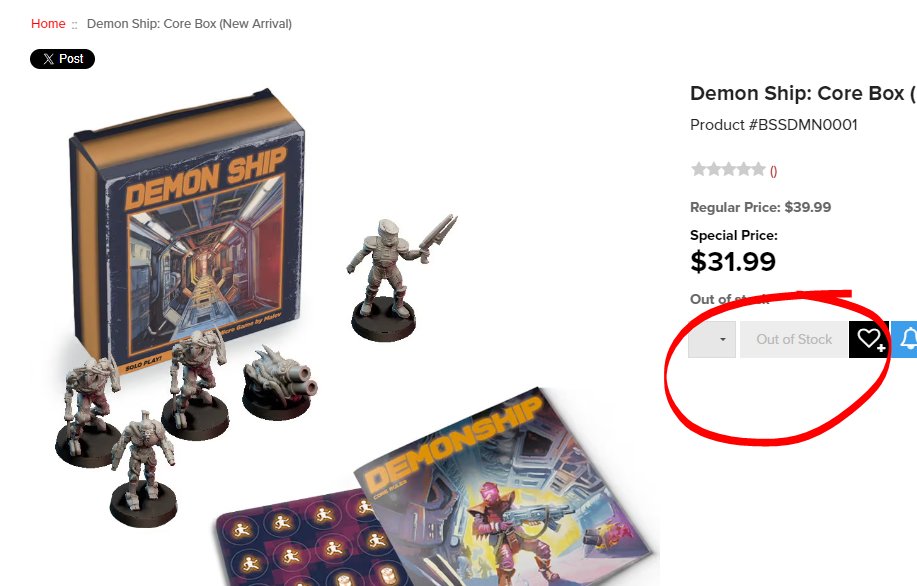 MalevMinis's tweet photo. My mans makes 1 video about #DemonShip being available from @MiniMartTalk and it goes out of stock. https://t.co/DFodNJgrgD