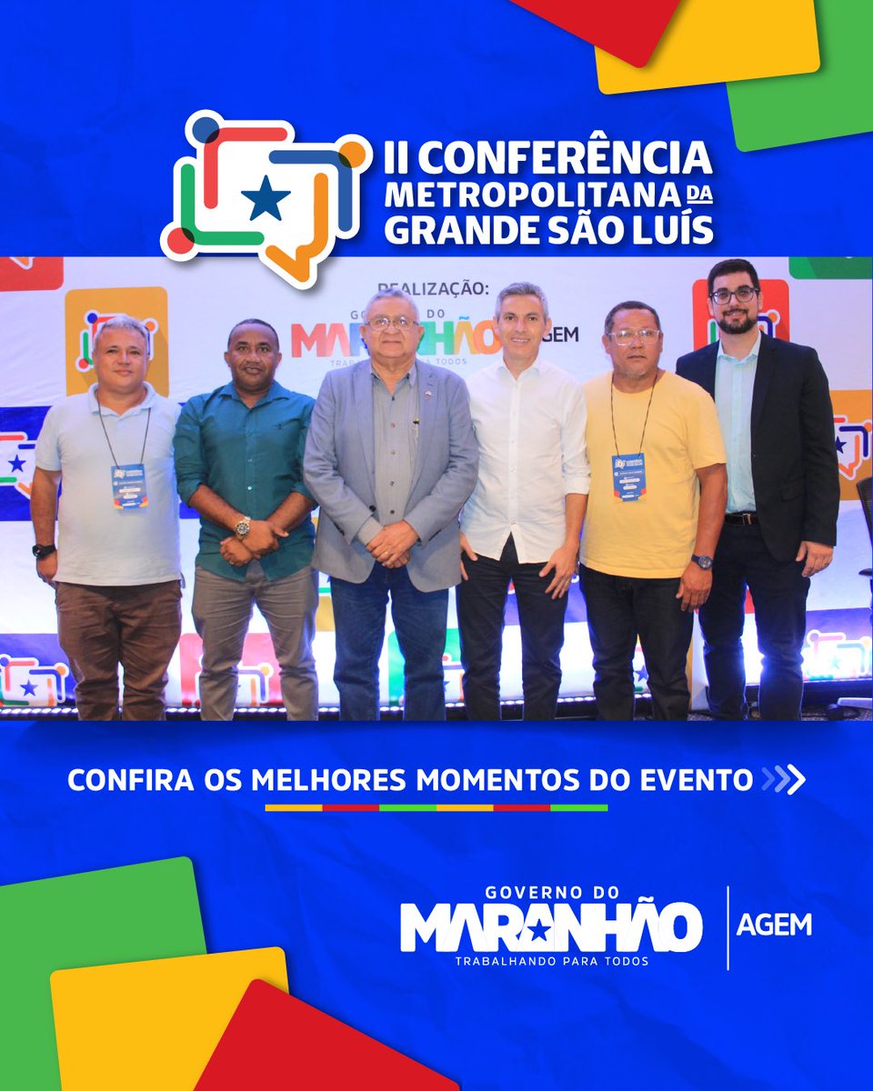 Agem_Maranhao's tweet photo. Finalizamos ontem uma importante ação do Governo do Estado: a II Conferência da Região Metropolitana da Grande São Luís. Cumprimos essa fase importante para avanço e progresso dos 13 municípios metropolitanos, além de eleger os membros do Conselho Participativo Metropolitano. https://t.co/iqY35FeePw