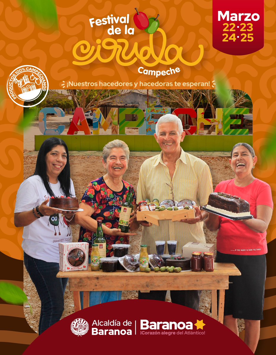 En Campeche se entretejen historias y sabores en las manos de sus hacedores y hacedoras, ellos son el verdadero motivo de este festival que durante 36 años ha enaltecido al #CorazónAlegreDelAtlántico. Los invito a la tierra del oro verde, los invito al Festival de la Ciruela 2024