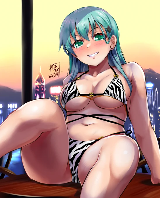 艦娘マイクロビキニバリエーションシリーズ(KMV)白虎柄鈴谷 
