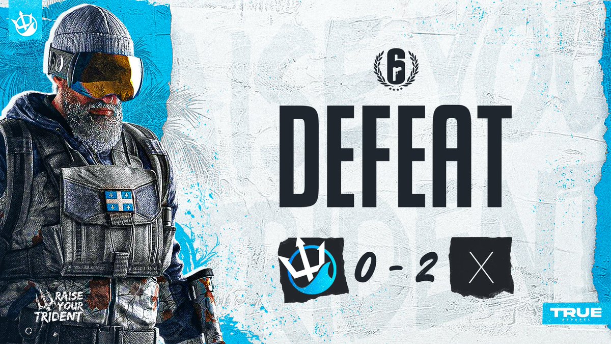 TridentEsports's tweet photo. 🌊RESULTS🌊

Unfortunately we go down to #ORDERLFO in the BLAST R6 - OCE Qualifier Playoffs - Stage 1.

3-7 Oregon 
3-7 Consulate

That ends our run in Stage 1 for us.

Thank you to those who supported in the chat.

#RaiseYourTrident🌊 | https://t.co/h3MaiKUYdP