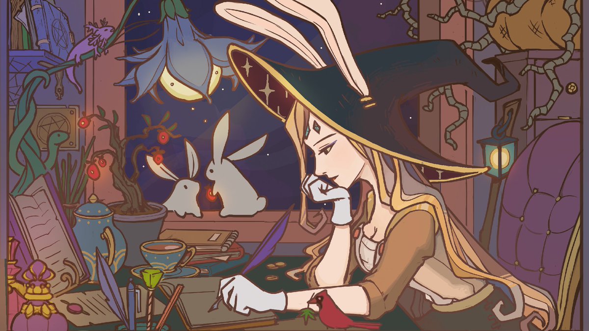 TheMagusCircle's tweet photo. Just some late night studying her abjuration sigils ✨#screenshotsaturday #digitalart #gameart https://t.co/N48SboFQj0
