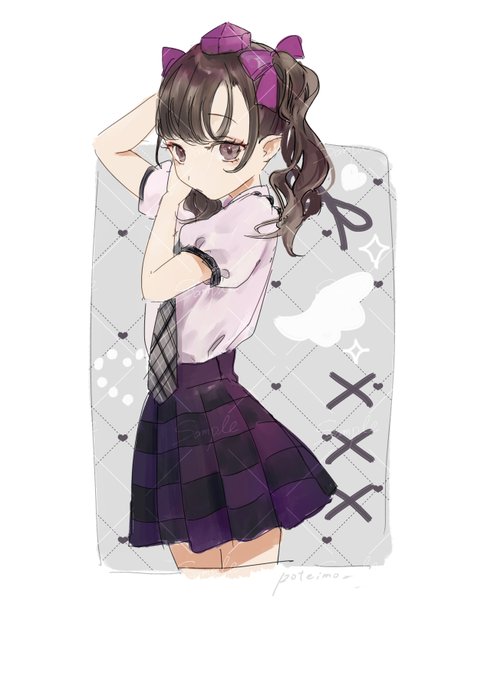 「checkered skirt」 illustration images(Latest｜RT&Fav:50)