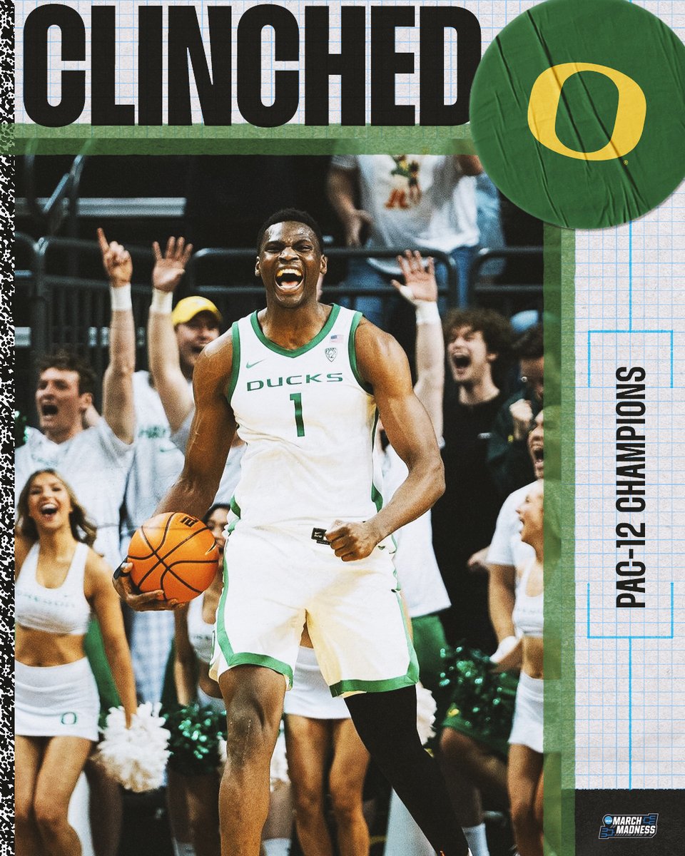 OREGON WINS THE PAC-12 TITLE 🏆

The Ducks are back in the dance once again 🕺 #MarchMadness
