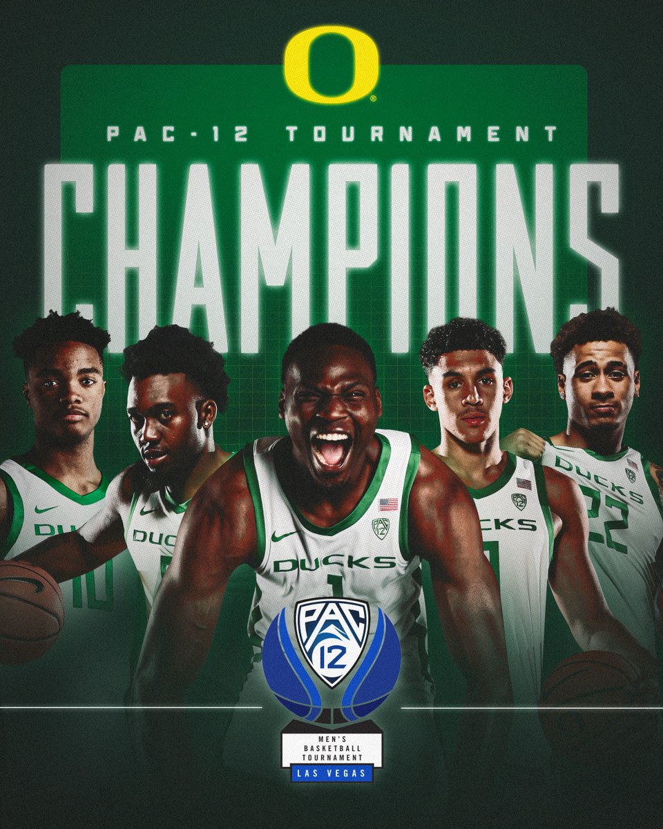 Our moment. @OregonMBB are the Pac-12 Tournament Champions. #GoDucks