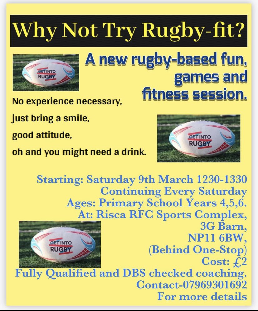 Rugby-fit for years 4-6 at Risca RFC. #rugby #risca