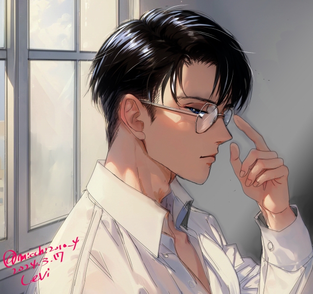 micchi2010_4's tweet photo. #Levi　
メガネのリヴァイ氏 https://t.co/bvXFU2VQiR
