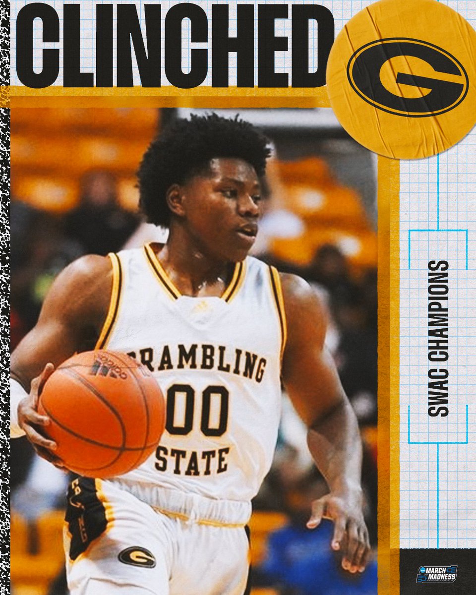 GRAMBLING IS #MARCHMADNESS BOUND 🤩

For the first time EVER, the Tigers will play in the NCAA Tournament 🙌