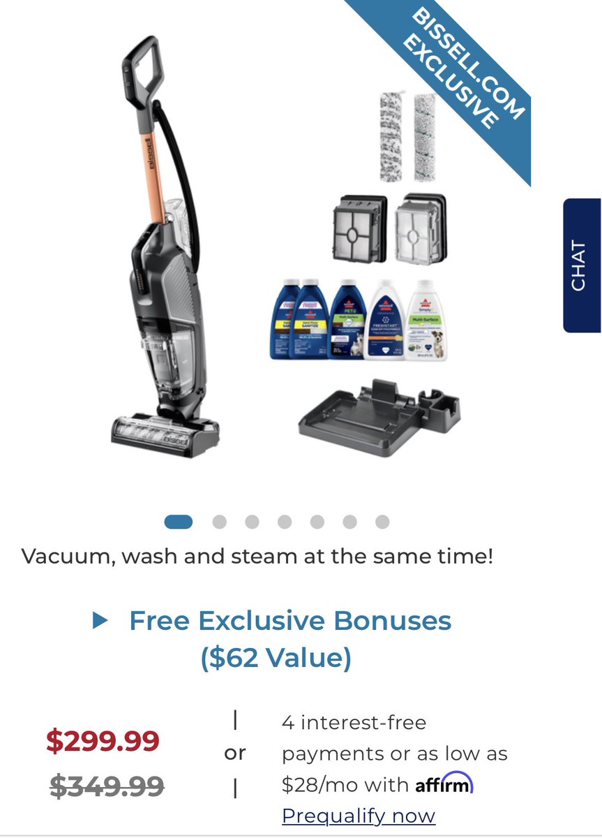 Was $349.99 Now Priced at $299.99‼️

CrossWave® HydroSteam® Plus Wet Dry Vac Exclusive Bundle

mavely.app.link/e/T30OvVsr1Hb