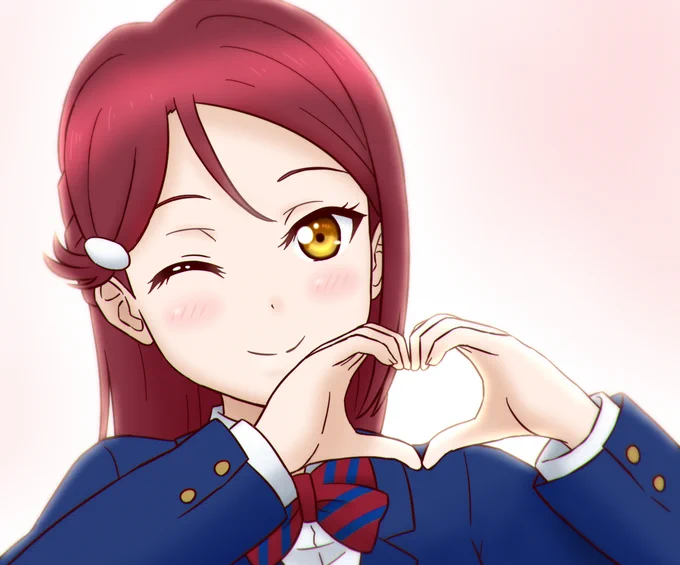 #最近フォローした人は知らない過去絵を晒す 音ノ木坂制服の旧アイコン梨子ちゃんまったく同じ構図で描き直したので、わざわざ古いバージョンを再掲する機会って滅多にないんですよね～#lovelive #Aqours #桜内梨子   2019年 作   2022年 作 