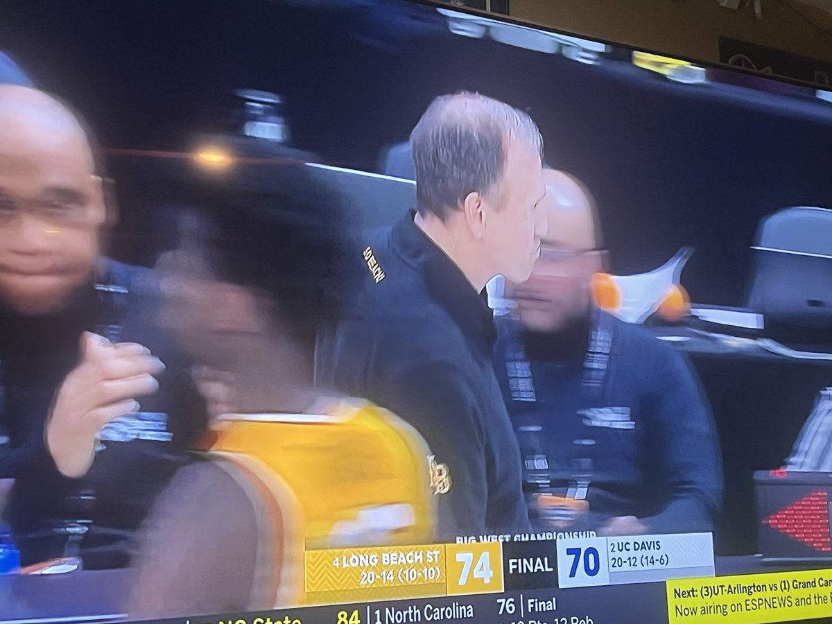 THE BEACH! THE BEACH! THE BEACH! THE LONG BEACH STATE BEACH ARE DANCING FOR THE FIRST TIME SINCE 2012! THEY’RE DOING IT BEHIND A HEAD COACH THAT THEY FIRED BEFORE THE CONFERENCE TOURNAMENT, DAN MONSON! A LEGEND OF THE COACHING GAME DESERVES THIS! WE’RE ALL FANS OF THE BEACH!