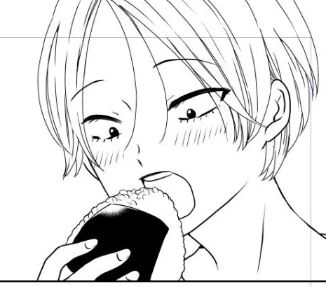 1話たくさん読んでいただき&RTもありがとうございます!
こういう連載をやっているということをまず知ってもらうことが大変なので、ありがたいです🙏🙏

これはさっき描いたおにぎりと少年です
#木暮姉弟のとむらい喫茶 