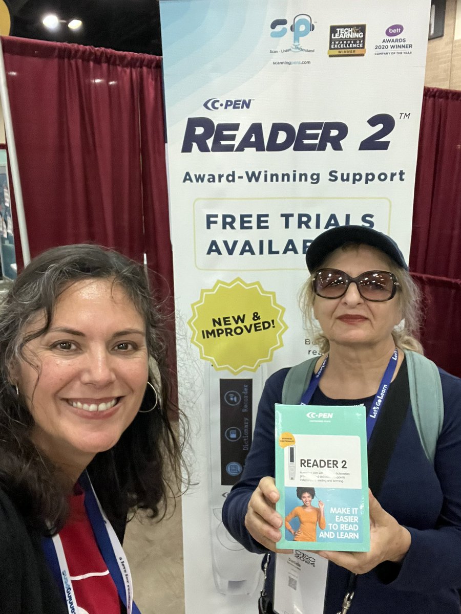 joannewood's tweet photo. Congratulations to this Los Angeles Unified School District teacher! She won our text-to-speech Reader2 pens for her class for her struggling readers! #CEC #CEC2024 #ScanningPens #SPED #ELL #englishlearners #dyslexia #dyslexiasupport #readerpen #reader2 https://t.co/am2lbio9sl