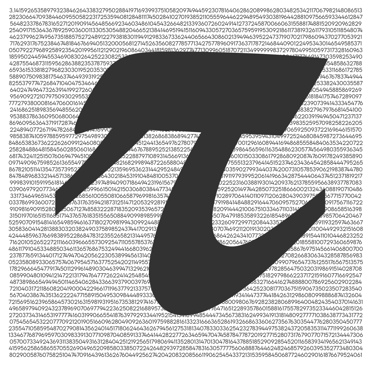 PhysInHistory's tweet photo. World record calculations of π:

2.7 trillion digits in 2009, 
10 trillion digits in 2011, 
22.4 trillion digits in 2016, 
31.4 trillion digits in 2019, 
50 trillion digits in 2020, 
62.8 trillion digits in 2021, and 
100 trillion digits in 2022.

All these records have been made using the Chudnovsky algorithm.