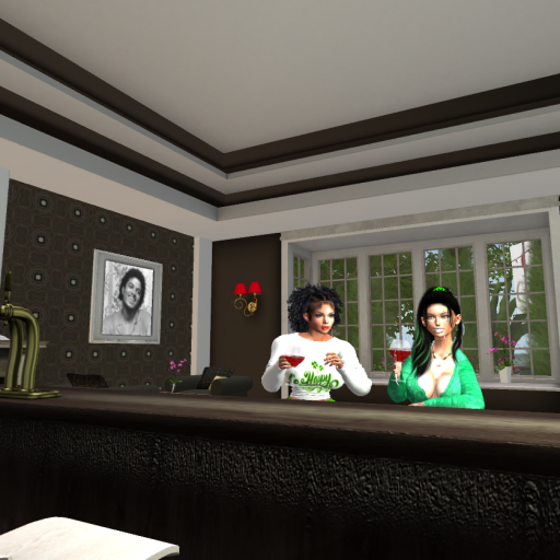 Let me introduce you to my new valet, DJ. Rissa! We are celebrating St. Patty's Day while making plans for this wrestling season. Catch the action tomorrow. At 2pm SLT. Here's your ride: maps.secondlife.com/secondlife/Gig…