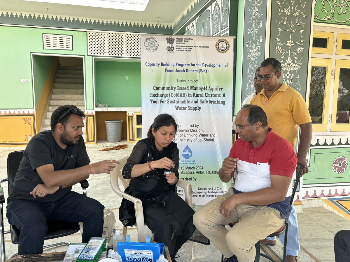 basuyphy's tweet photo. Community participation is essential for water resources management. Our team development a booklet on CoMAR and provided water quality testing kits in three villages of Rajasthan. This project was funded by @jaljeevan_ .
@iitroorkee @mahajan_vini @wrdm_iitr https://t.co/eFp9lB7mpJ