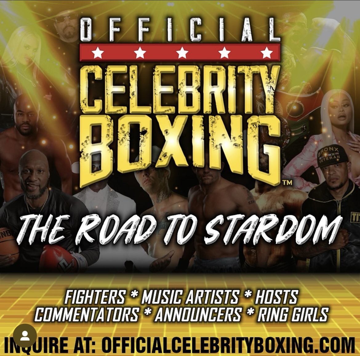 Sign up now limited space available officialcelebrityboxing.com for June 8