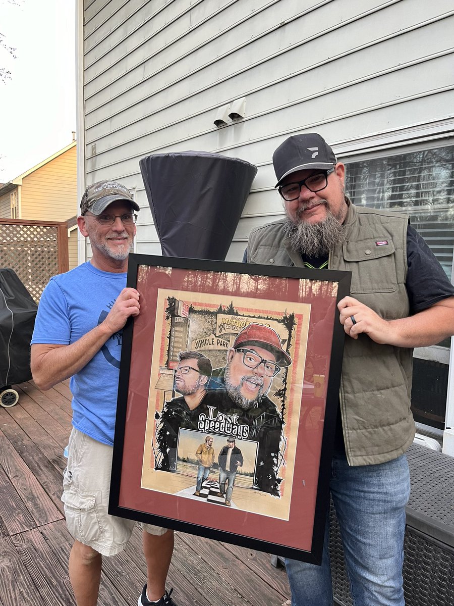 DillnerErica's tweet photo. Hey @DaleJr ! Our neighbor is Amazing! You and @MatthewDillner had Ana maxing two seasons!! And now we have it documented permanently! @DirtyMoMedia @LostSpeedways https://t.co/VDYpWvzXt9