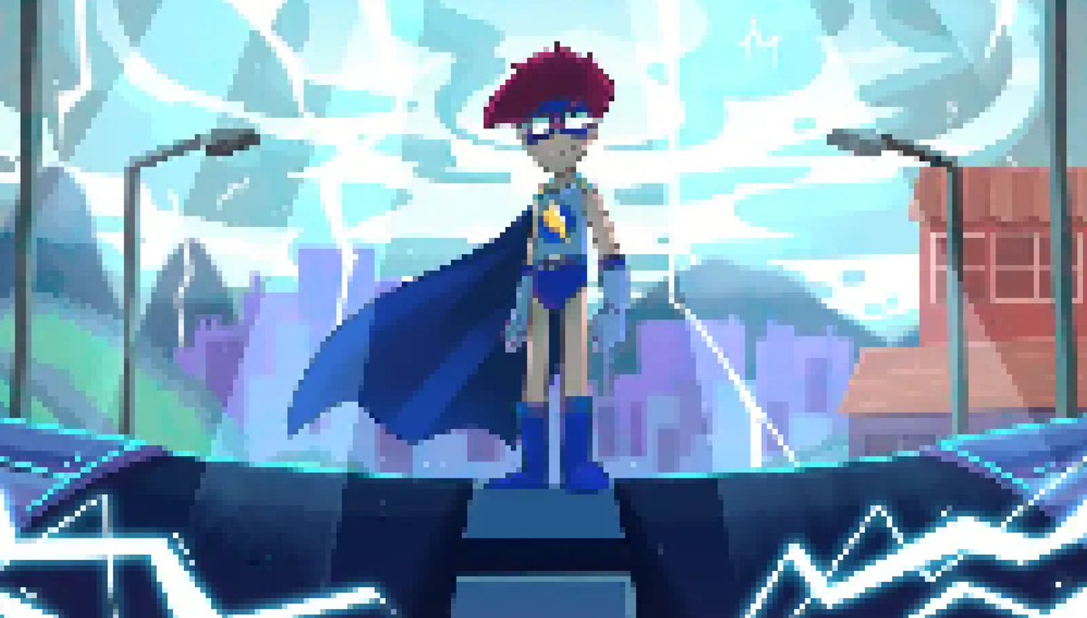 BoltUncagedLA's tweet photo. Pixel art para Vicente como chico de Rayo Man #heores #comicsbits #pixelart https://t.co/y2JppTl6cS