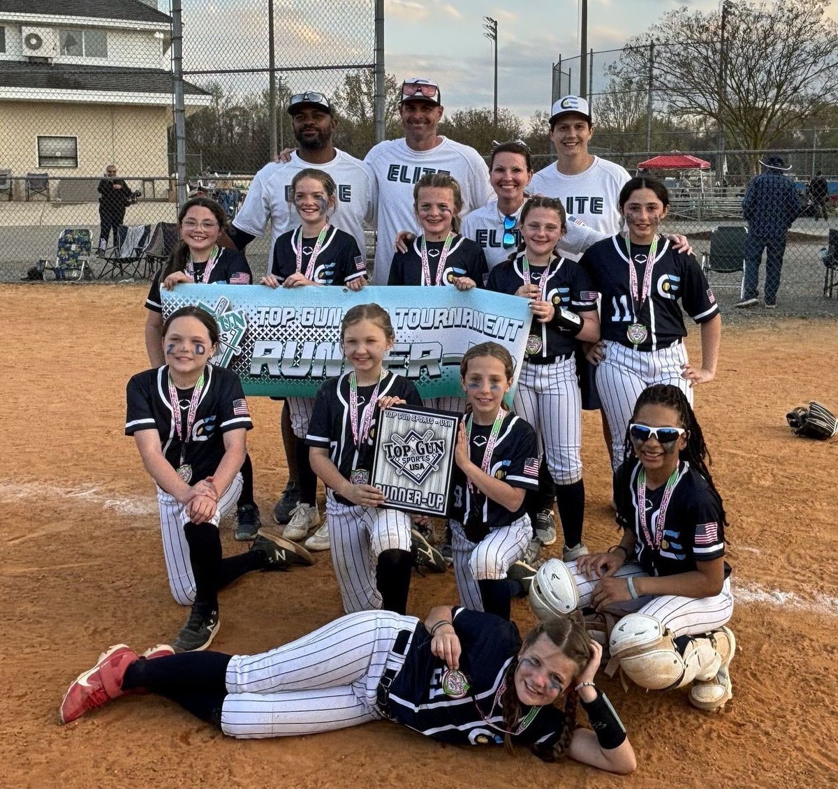 The Elite 10U-Cox ladies go 3-1 today in Goldsboro finishing as your 10U GOLD BRACKET RUNNER-UP!  The finish #2 of 22 teams allowing just five runs over four games and throwing two no-hitters!  Great day, ladies!