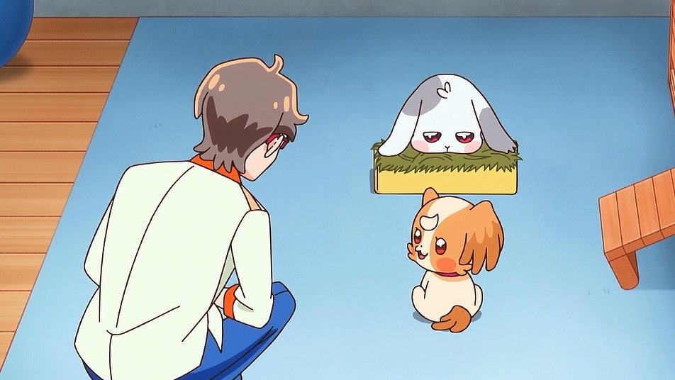 Luckily, Satoru found Komugi in a park, and she's with Daifuku