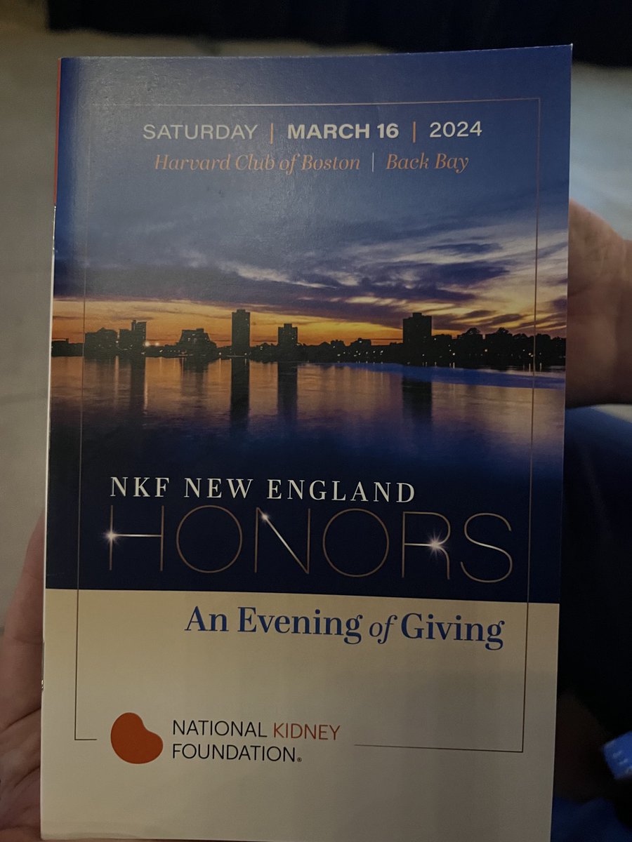 Celebrating the achievements of two extraordinary nephrologists ⁦tonight at ⁦@NKFNewEngland⁩ Honors ⁦@waikarss⁩ #KevinTucker ⁦@NKF_NephPros⁩
