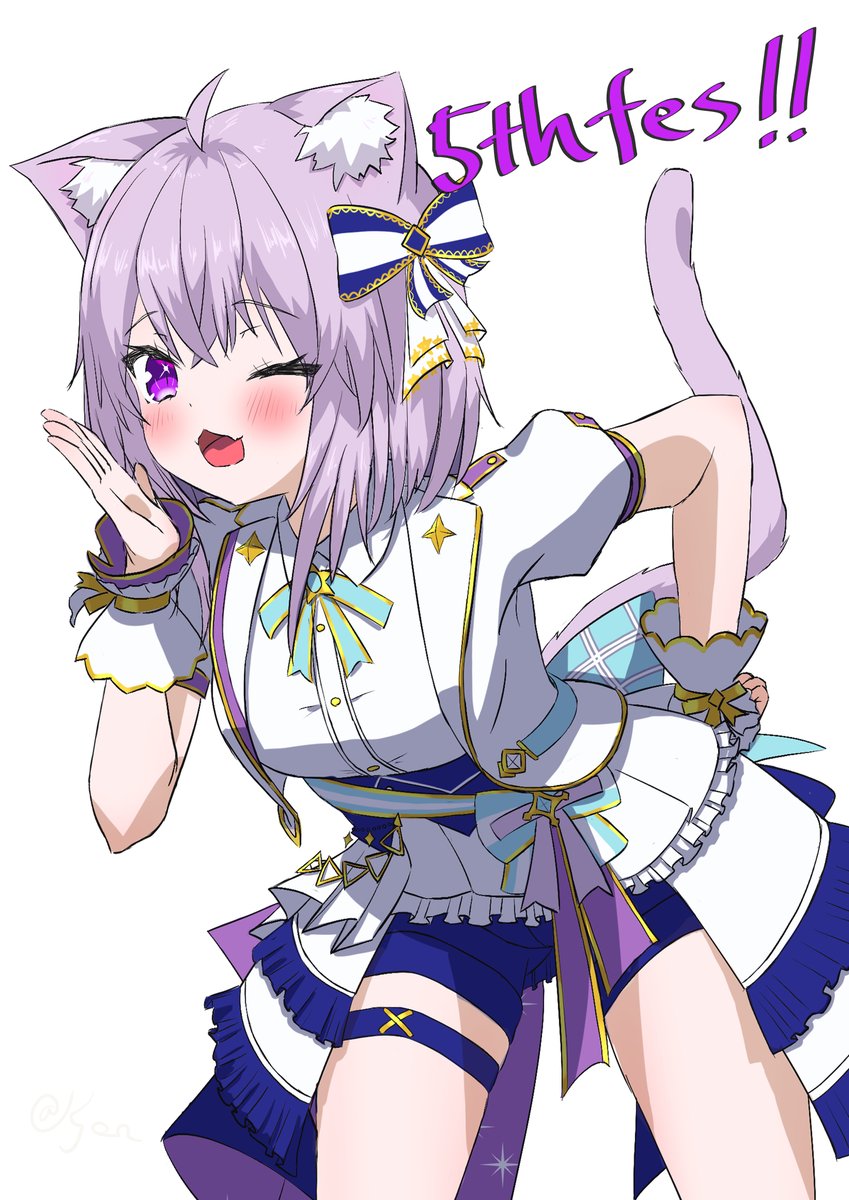 猫又おかゆ 「仕事なのでここまで!おかゆん応援してるぜ!!#絵かゆ 」|キョーセーのイラスト