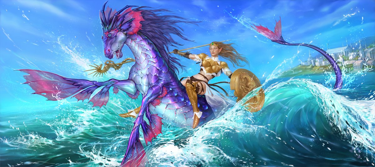 #AshesofCreation #Hippocampus #Empyrean #Art #Illustration #Commission 
That's the only reason I came back here