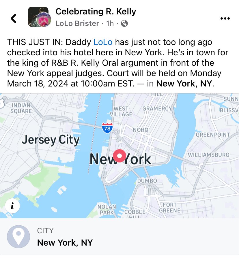 He has made it to #NewYork for the #RKelly oral argument in front of the New York appeal judges. <a href="/DaddyLoLo_/">Daddy LoLo</a> has made it.