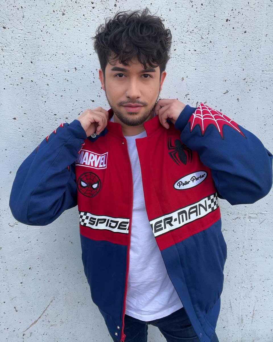 seejaylewis's tweet photo. Start your engines and get ready to race in style with this Spider-Man Racing Jacket from @boxlunchgifts ! 🕸️🏎️
#BLCollective #BLSpeedway #boxlunchgifts #BLsponsored #spiderman #marvel #marvelcomics https://t.co/nWFZtbFQPo
