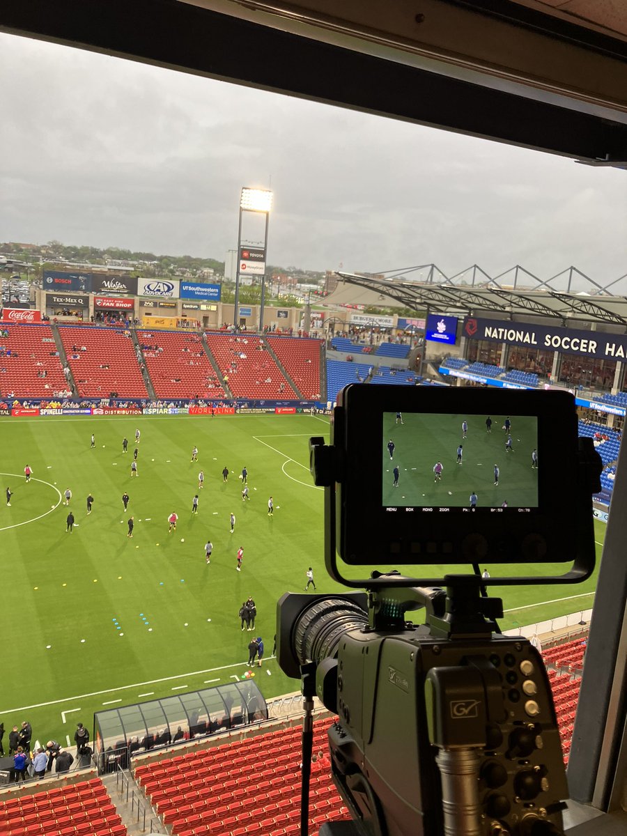 The rain cleared up just in time for the FC Dallas match tonight! 🎥⚽️