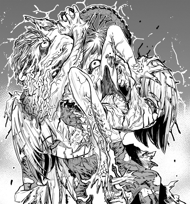 #マンガワン にて
先読み27話、通常26話本日追加されております。
2巻が先日発売されました。そちらもよしなに。
#怪物中毒 