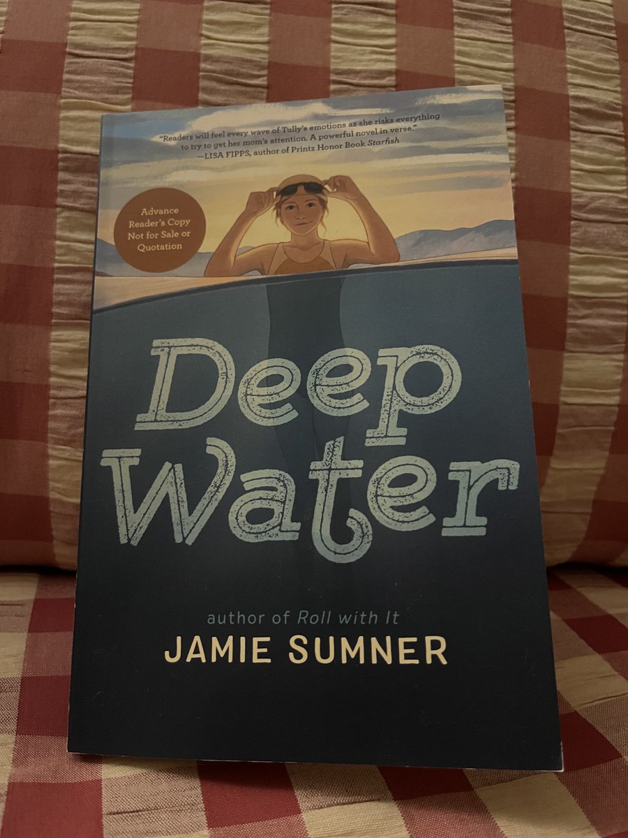 In Deep Water by @jamiesumner_ Tully is determined to complete a twelve mile swim which she thinks is a way to get her mom to come back. It's an emotional, tense, and moving #mg story. @etblouin @SimonKIDS #bookexcursion