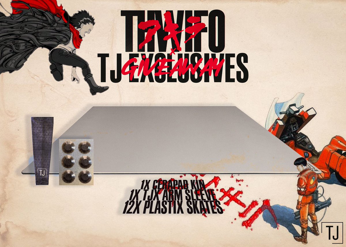 thwifo's tweet photo. anyeong gamers im partnering up with @TjExclusives to giveaway a Cerapad KIN (customized to your liking), an Arm Sleeve, and a set of UNRELEASED PlastiX skates🤠

how to enter
• follow @thwifo & @TjExclusives
• like & RT this post 
• tag 2 friends
winner announced in a week, GOOD LUCK ❤️