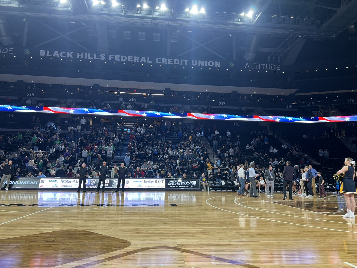 Third-place game. No. 6 Rapid City Christian (21-4) taking on No. 5 Dakota Valley (21-4) in the Class A Tourney at Summit Arena. Follow for updates #sdpreps