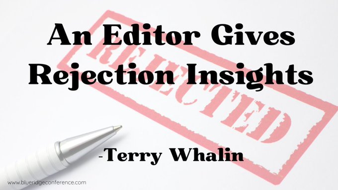 An Editor Gives Rejection Insights by @terrywhalin on @BRMCWC #BRMCWC #Writing #Writngtips blueridgeconference.com/an-editor-give… What have you found helpful when you faced rejection?