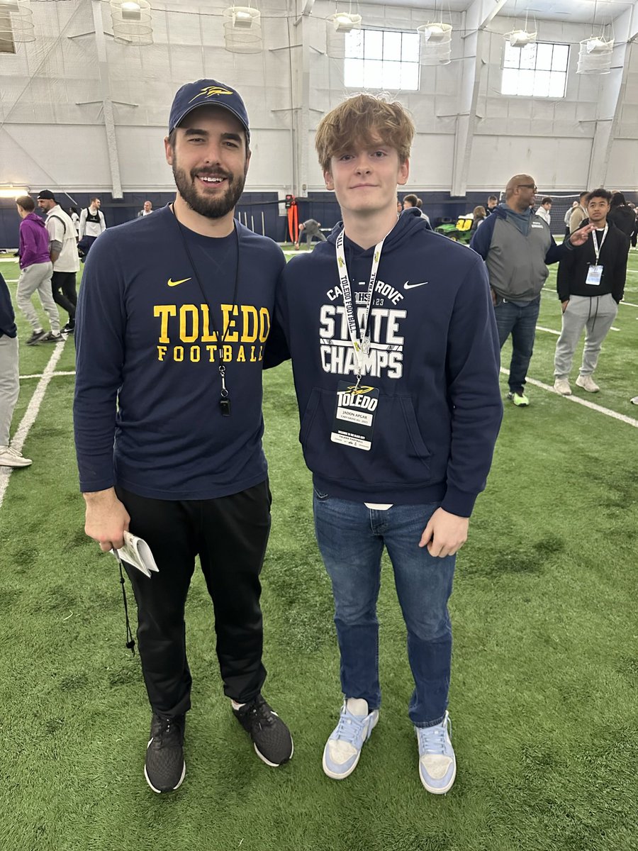 Thank you to coach Weber for having me out , can’t wait for camp in June! @stantonweber @ToledoFB