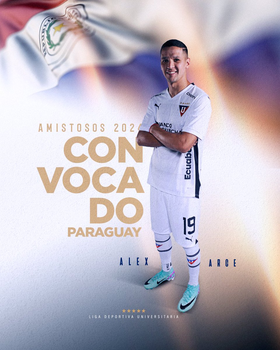 LDU Oficial (@ldu_oficial) on Twitter photo ¡5 Guerreros Albos defenderán a sus selecciones en la próxima fecha FIFA! 👏
🇪🇨🇧🇴🇻🇪🇭🇹🇵🇾
📌Nuestro goleador, Alex Arce, vestirá los colores de su selección 🇵🇾.
<a href="/Albirroja/">Selección Paraguaya</a> 🤝 ¡5 Guerreros Albos defenderán a sus selecciones en la próxima fecha FIFA! 👏
🇪🇨🇧🇴🇻🇪🇭🇹🇵🇾
📌Nuestro goleador, Alex Arce, vestirá los colores de su selección 🇵🇾.
<a href="/Albirroja/">Selección Paraguaya</a> 🤝